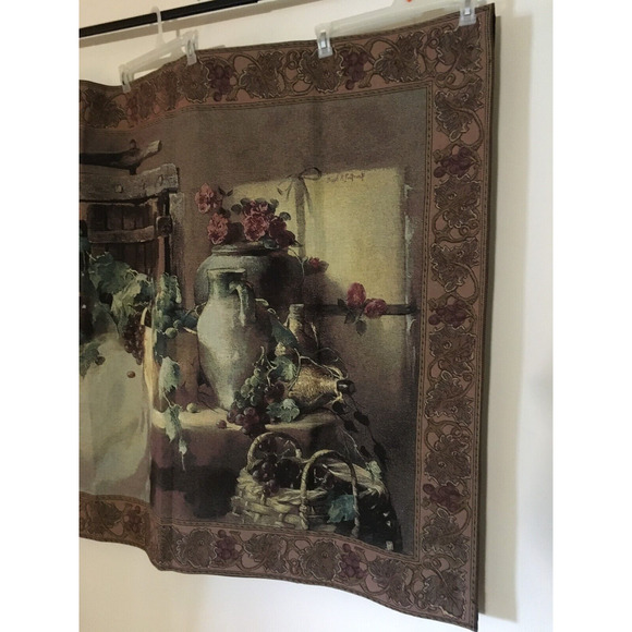 Large Wall Tapestry Wine & Roses Joseph Sulkowski Riddle Home & Gift 42x53" - Picture 3 of 10
